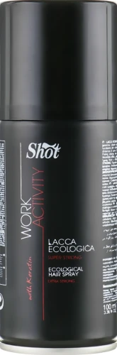 Shot Work Activity Ecological Hairspray Extra Strong - Экологический лак супер-сильной фиксации 100 мл