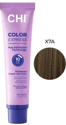 CHI Color Express - Крем-краска безаммиачная перманентная для волос X7A темный пепельный