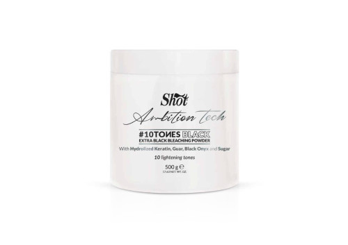 Shot Ambition Black Tech Bleaching Powde - Освітлювальний чорний порошок 10 тонів 500 г