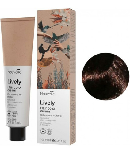 Nouvelle LIVELY Hair Color Крем-краска для волос без аммиака 100 мл 4.7 Каштановый коричневый