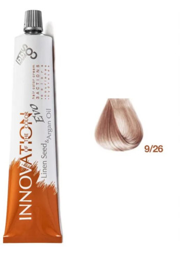 BBcos InnovationEvo Hair Color Cream - Стійка фарба для волосся 100 мл 9/26 - Блондин дуже світлий рожевий