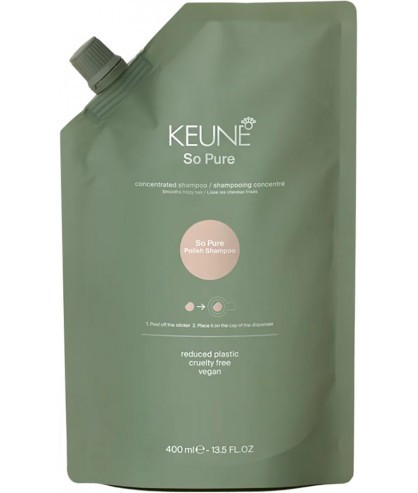 Keune So Pure Polish Shampoo - Разглаживающий шампунь  400 мл