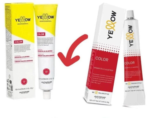 Yellow Permanent Cosmetic Coloring Cream - Фарба для волосся 100 мл 5.22s - Світлий шатен інтенсивний фіолетовий