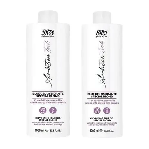 Shot Ambition Tech Blue Oxidizing Gel Special Blond - Гель-окислювач із синім пігментом 1000 мл 30 vol (9%)