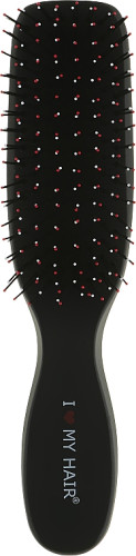 I Love My Hair "Spider"- Щетка для волос глянцевая Черная S 1503
