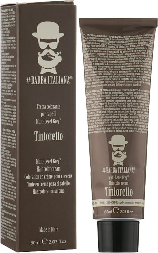 Barba Italiana Tintoretto Multi Level Grey - Крем-краска для волос для мужчин 60 мл nr.4 - Средний каштановый