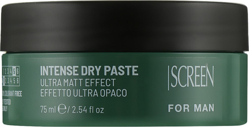 Screen For Man Intense Dry Paste Моделирующая глина с матовым эффектом сильной фиксации 75 мл