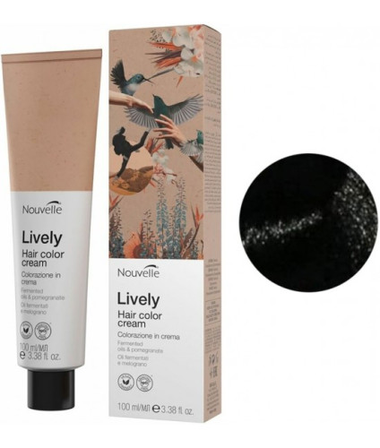 Nouvelle LIVELY Hair Color Крем-краска для волос без аммиака 100 мл 1 Черный