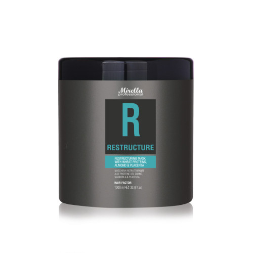 Mirella Professional R Restrucrure - Відновлювальна маска з протеїнами пшениці 1000 мл