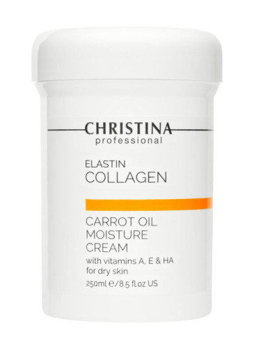 CHRISTINA Elastin Collagen Carrot Oil Moisture Cream - Зволожувальний крем із морквяною олією для сухої 250 мл