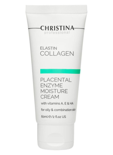 CHRISTINA Elastin Collagen Placental Enzyme Moisture Cream - Увлажняющий крем для жирной и комбинированной кожи  60 мл