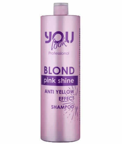 You look Professional Pink Shine Shampoo - Шампунь для сохранения цвета и нейтрализации желто-оранжевых оттенков 1000 мл
