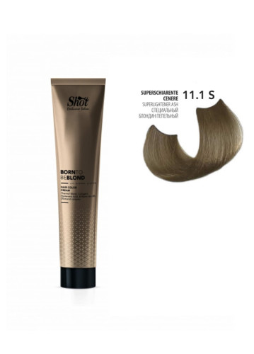 Shot Born To Be Blond Hair Color Cream - Крем-фарба для волосся 100 мл 11.1S Спеціальний блонд попелястий