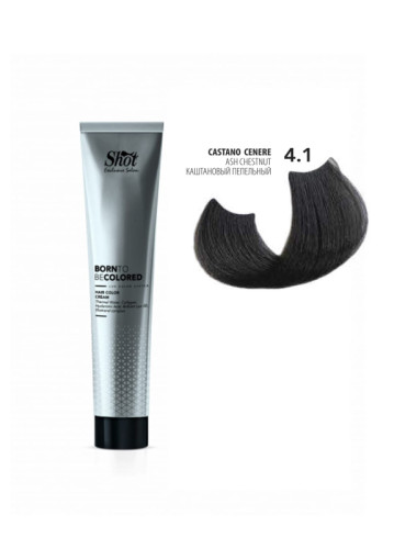 Shot Born To Be Colored Hair Color Cream - Крем-краска для волос 100 мл 4.1 Каштановый пепельный