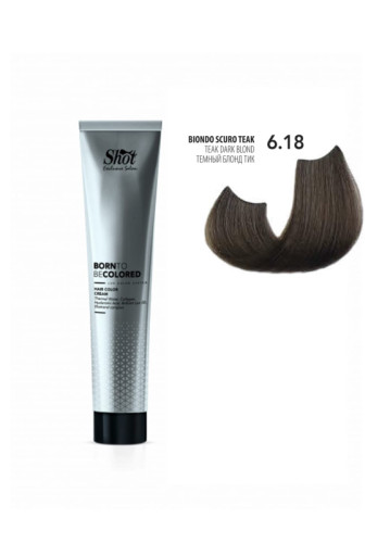 Shot Born To Be Colored Hair Color Cream - Крем-краска для волос 100 мл 6.18 Темный блонд тик