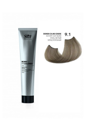 Shot Born To Be Colored Hair Color Cream - Крем-краска для волос 100 мл 9.1 Очень светлый блонд пепельный