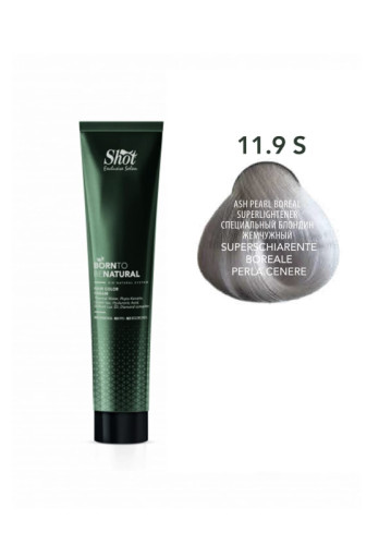 Shot Born To Be Natural - Крем-фарба без аміаку 100 мл 11.9S - Спеціальний блонд перламутровий 