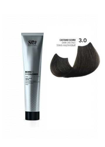 Shot Born To Be Colored Hair Color Cream - Крем-фарба для волосся 100 мл 3.0 Темно-каштановий