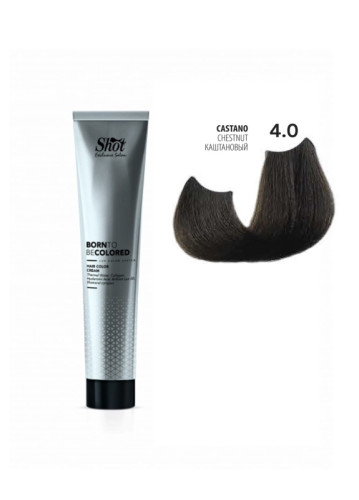 Shot Born To Be Colored Hair Color Cream - Крем-фарба для волосся 100 мл 4.0 Каштановий