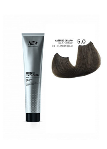Shot Born To Be Colored Hair Color Cream - Крем-фарба для волосся 100 мл 5.0 Світло-каштановий