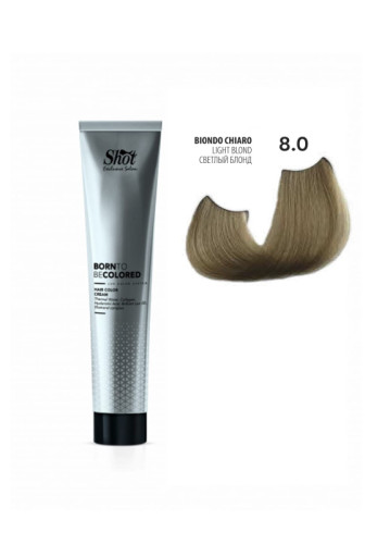 Shot Born To Be Colored Hair Color Cream - Крем-фарба для волосся 100 мл 8.0 Світлий блонд