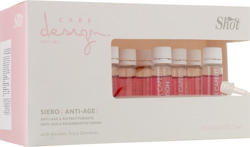 Shot Care Design Anti-Age Regenerative Serum - Восстанавливающая сыворотка для волос 10 x 10 мл