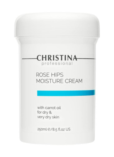 CHRISTINA Rose Hips Moisture Cream with Carrot Oil - Зволожувальний крем з олією шипшини та морквяною олією 250 мл