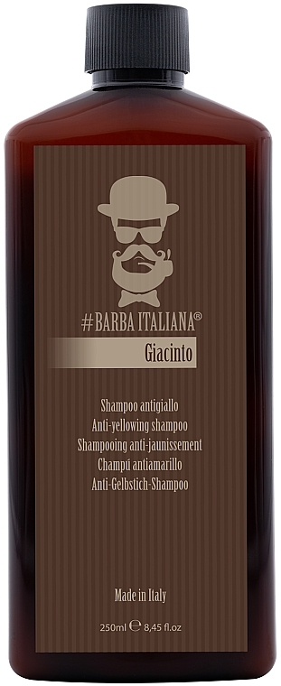 Купить Barba Italiana Giacinto Shampoo - Серебристый шампунь для волос - Серебристый шампунь для волос 250 мл Артикул: 000011622 Фото на весь экран №1