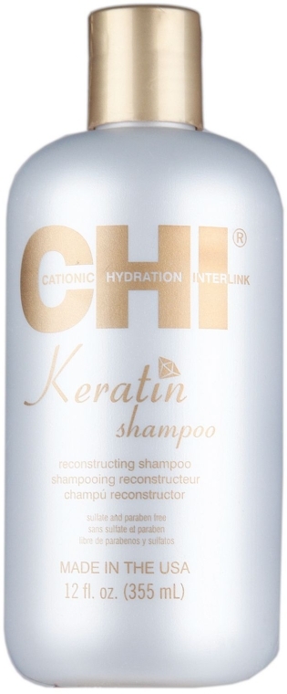 Купить CHI Keratin Shampoo - Кератиновый восстанавливающий шампунь 355 мл Артикул: 000000087 Фото на весь экран №1