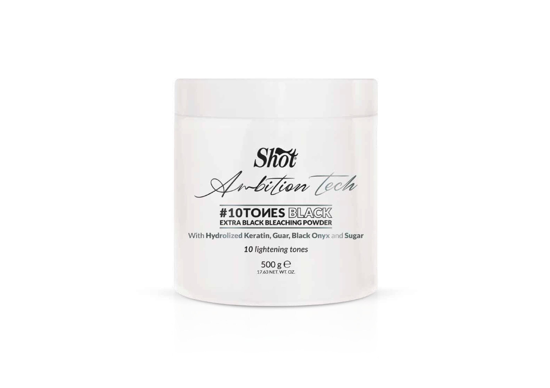 Купити Shot Ambition Black Tech Bleaching Powde - Освітлювальний чорний порошок 10 тонів 500 гр Артикул: 000014868 Фото повноекранне №1
