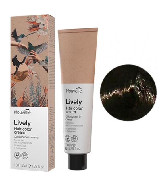 Купить Nouvelle LIVELY Hair Color Крем-краска для волос без аммиака 5 Светло-каштановый Артикул: 000014722 Фото на весь экран №1