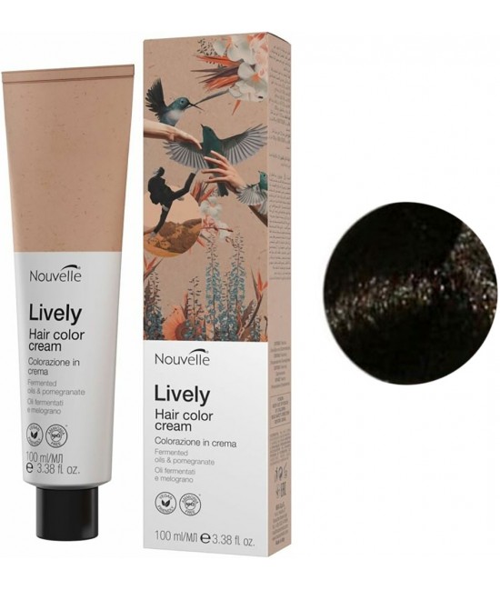 Купить Nouvelle LIVELY Hair Color Крем-краска для волос без аммиака 4 Каштановый Артикул: 000014799 Фото на весь экран №1