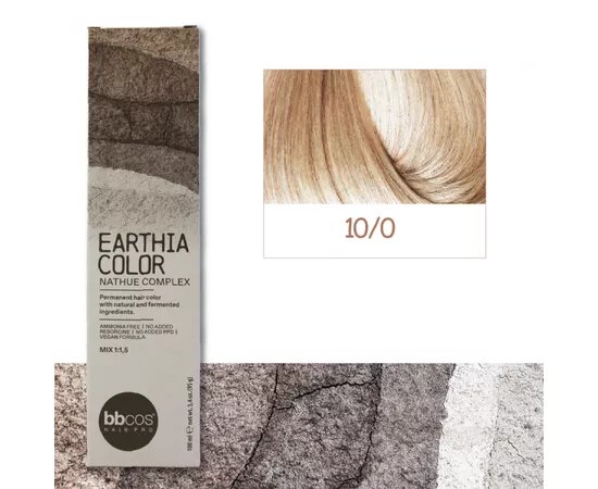 Купити BBcos Earthia Color - Фарба для волосся без аміаку 10/0 - Платиновий блондин Артикул: 000015994 Фото повноекранне №1