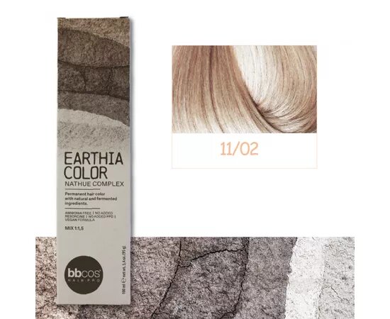 Купити BBcos Earthia Color - Фарба для волосся без аміаку 100 мл 11/02 - Перламутровий екстра-блонд Артикул: 000016164 Фото повноекранне №1