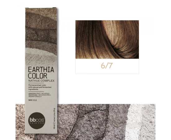 Купити BBcos Earthia Color - Фарба для волосся без аміаку 100 мл 6/7 - бежевий темно-русявий Артикул: 000016988 Фото повноекранне №1