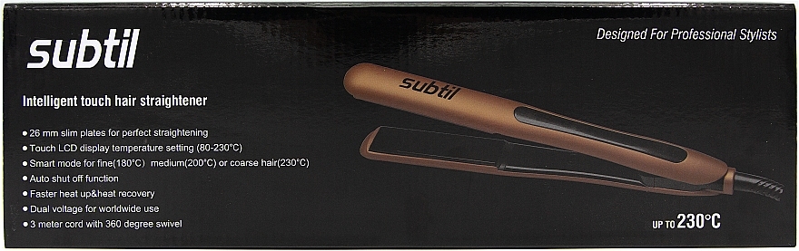 Купити Subtil SMART Intelligent FDS-047 Touch Hair Straightener 26 mm - Випрямляч для волосся as-0080596 Артикул: 000013079 Фото повноекранне №2