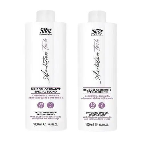 Купити Shot Ambition Tech Blue Oxidizing Gel Special Blond - Гель-окислювач із синім пігментом 1000 мл 9% Артикул: 000014567 Фото повноекранне №1
