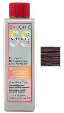 Купити CHI Ionic Shine Shades Liquid Color - Безаміачна фарба 89 мл 4CM - Темнокоричневий шоколадний мокко  Артикул: 000006929 Фото повноекранне №1