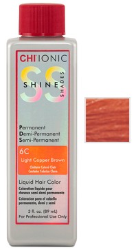 Купити CHI Ionic Shine Shades Liquid Color - Безаміачна фарба 89 мл 6C - Мідний світлий шатен Артикул: 000006951 Фото повноекранне №1