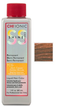 Купити CHI Ionic Shine Shades Liquid Color - Безаміачна фарба 89 мл 7CG - Мідно-золотий темний блонд Артикул: 000006958 Фото повноекранне №1
