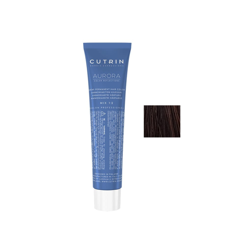 Купить Cutrin Aurora Demi Color - Безаммиачная краска для волос 60 мл 5.74 Шоколадное печенье Артикул: 000016611 Фото на весь экран №1