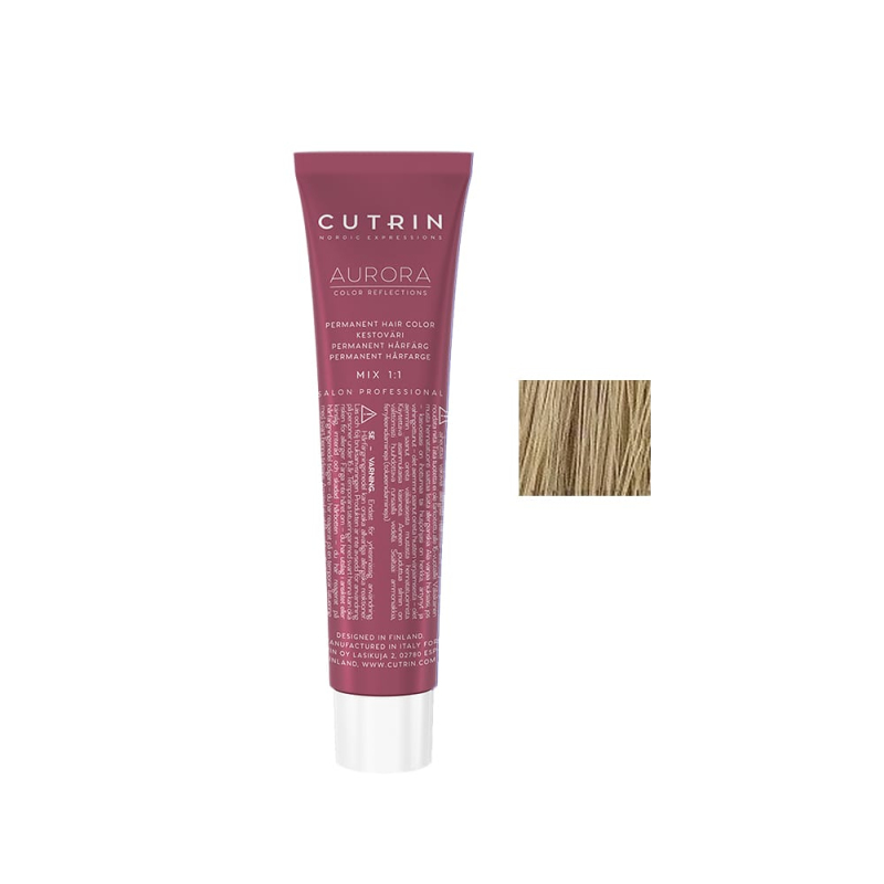 Купить Cutrin Aurora Permanent Hair Color - Краска для волос 60 мл 10.71 Песочный блонд Артикул: 000016542 Фото на весь экран №1