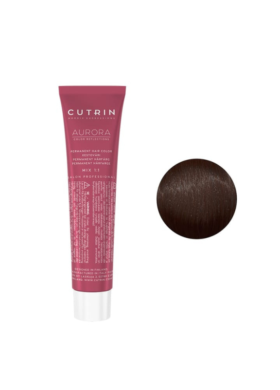 Купить Cutrin Aurora Permanent Hair Color - Краска для волос 60 мл 4.37G Коричневое Золотое дерево Артикул: 000015493 Фото на весь экран №1