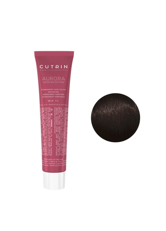 Купить Cutrin Aurora Permanent Hair Color - Краска для волос 60 мл 5.7 Светлый кофейно-коричневый Артикул: 000016580 Фото на весь экран №1