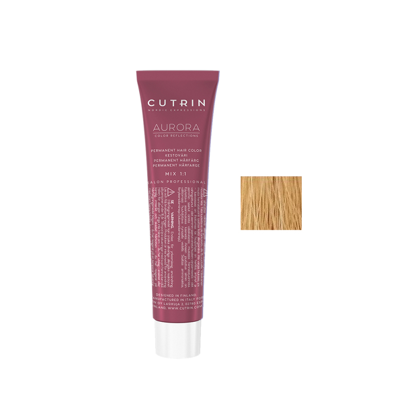 Купить Cutrin Aurora Permanent Hair Color - Краска для волос 60 мл 9.34 Очень светлая Золотая медь Артикул: 000014539 Фото на весь экран №1