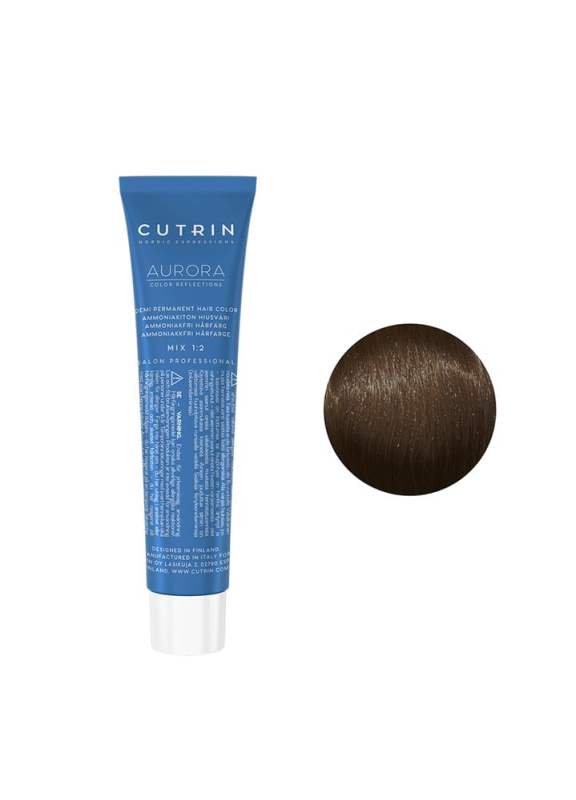 Купить Cutrin Aurora Demi Color - Безаммиачная краска для волос 60 мл 5.0 Светло-коричневый Артикул: 000015629 Фото на весь экран №1