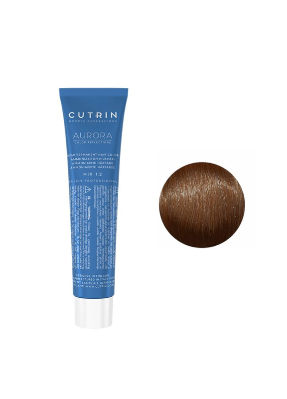 Купить Cutrin Aurora Demi Color - Безаммиачная краска для волос 60 мл 6.3 Темно-золотой блонд Артикул: 000015810 Фото на весь экран №1
