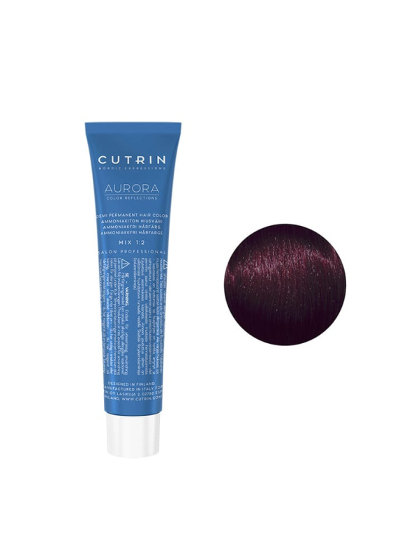 Купить Cutrin Aurora Demi Color - Безаммиачная краска для волос 60 мл 6.56 Бессонная ночь Артикул: 000016615 Фото на весь экран №1