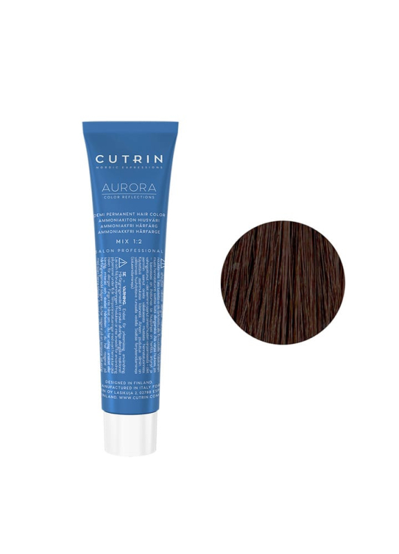 Купить Cutrin Aurora Demi Color - Безаммиачная краска для волос 60 мл 6.7 Темный кофе Артикул: 000016616 Фото на весь экран №1