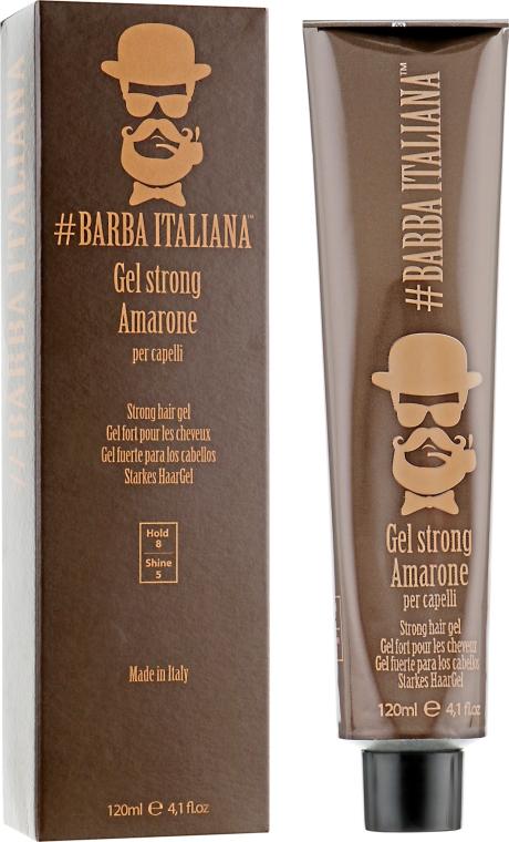 Купити Barba Italiana Gel Strong Amarone - Гель сильної фіксації 120 мл Артикул: 000011624 Фото повноекранне №1